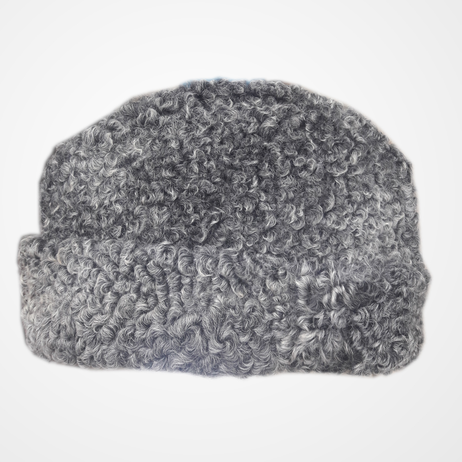 Grey Persian Lamb / Karakul Skin Russian Cap  D-26